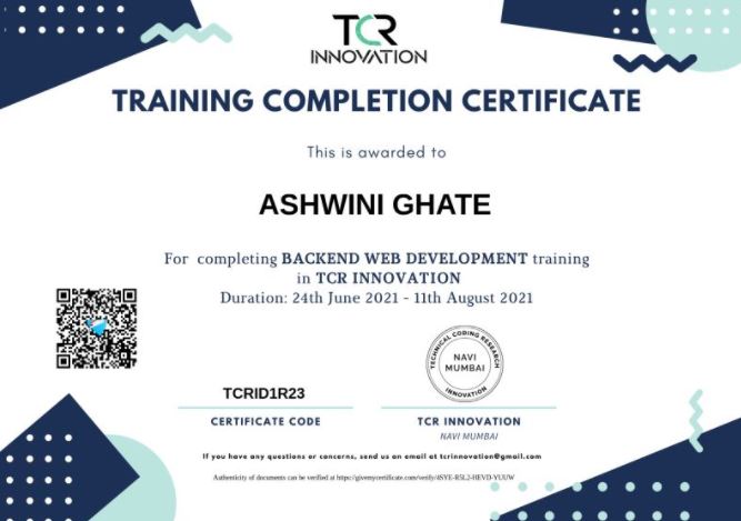 Certificate 1