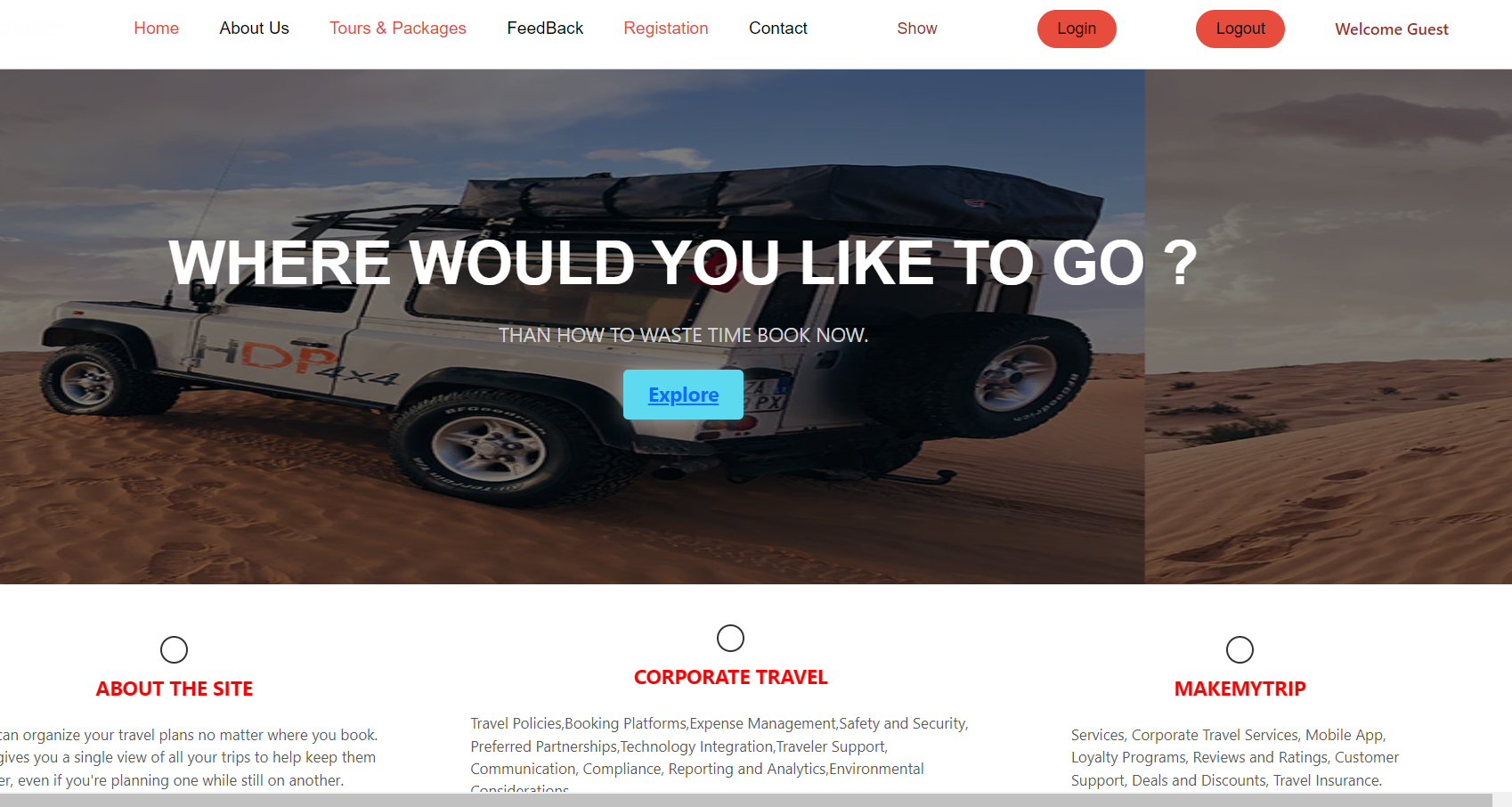 Trip Organise Management System